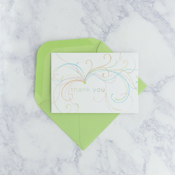 Colorful Swirl Thank You Boxed Notes (Set of 14)