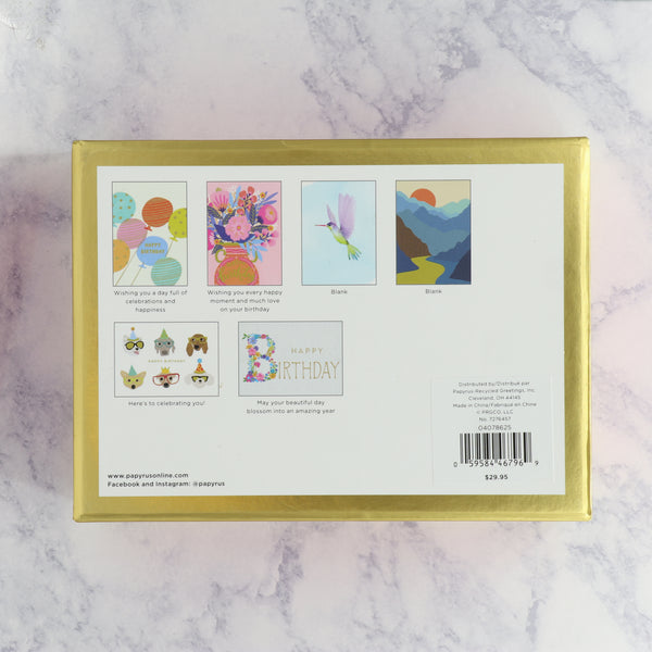 Limited-Edition 75th Anniversary Birthday & Blank Boxed Notes (Set of 6)