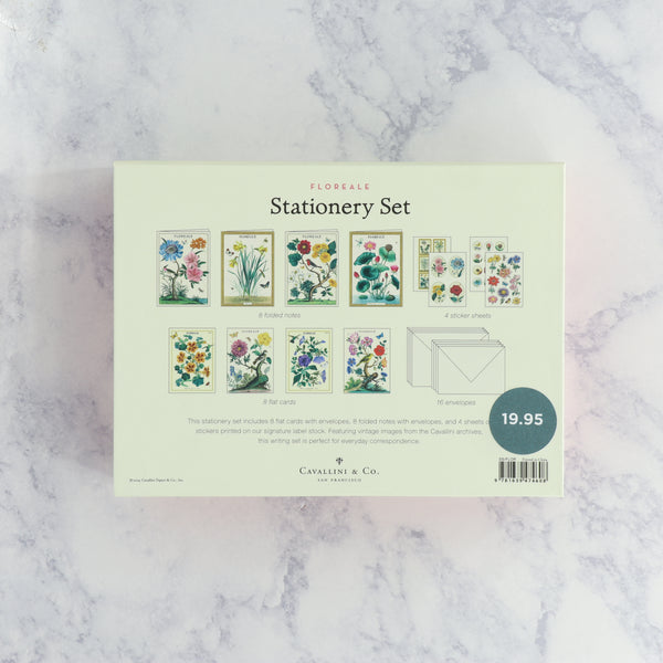 Vintage Floreale Boxed Notes Stationery Set (Set of 16)