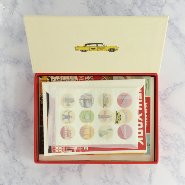 Vintage New York Boxed Notes Stationery Set (Set of 16)