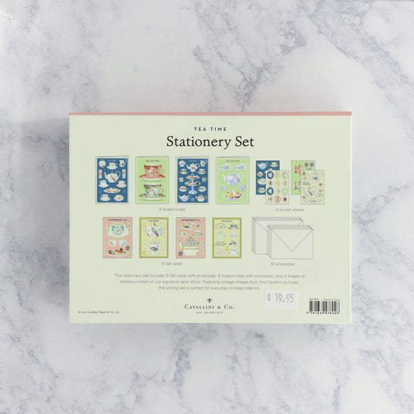 Vintage Tea Time Boxed Notes Stationery Set (Set of 16)