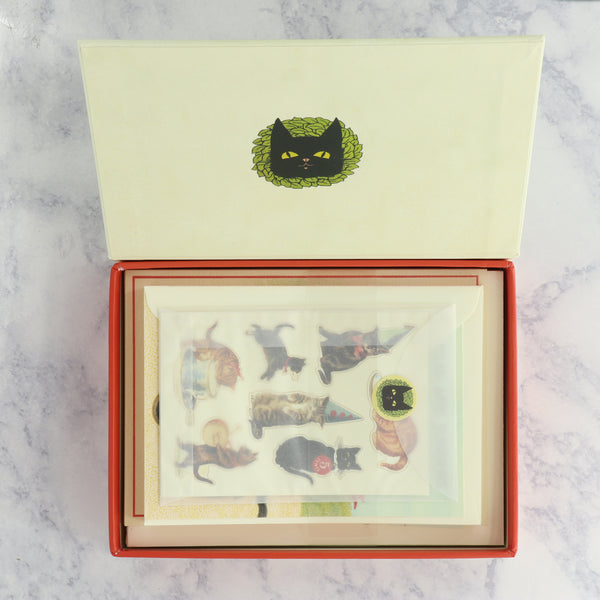 Vintage Cats Boxed Notes Stationery Set (Set of 16)