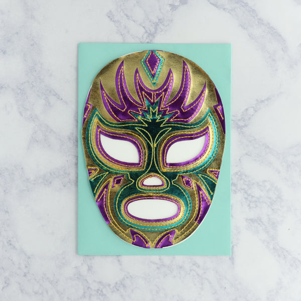 Luchador Mask Spanish Birthday Card