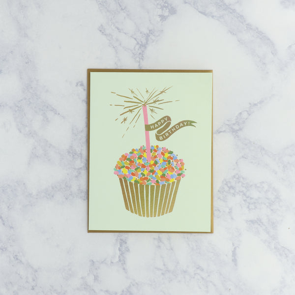 Illustrated Cupcake Birthday Card
