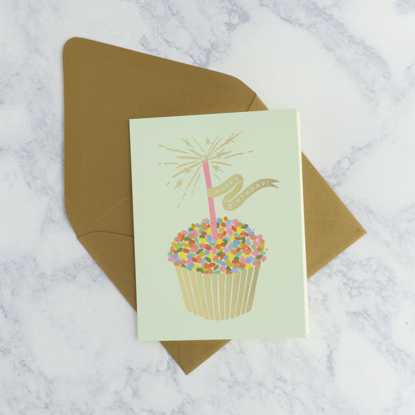 Illustrated Cupcake Birthday Card