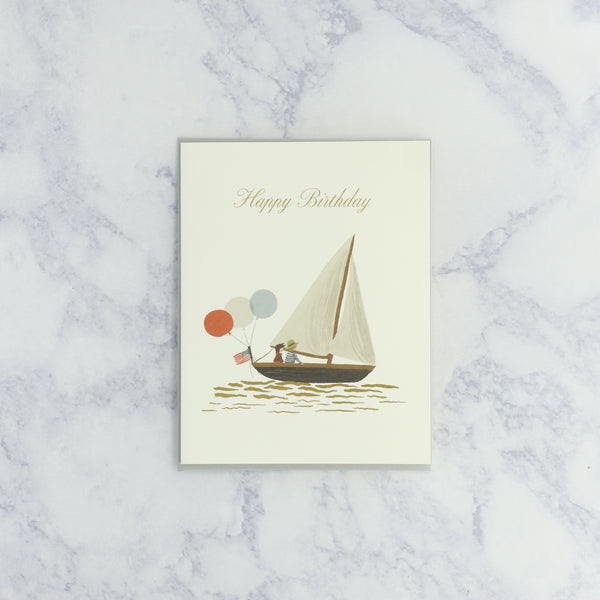 Illustrated Sailboat Birthday Card