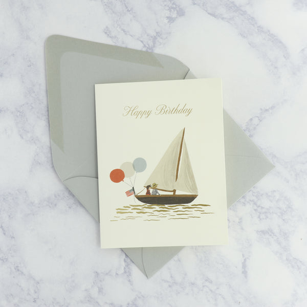 Illustrated Sailboat Birthday Card