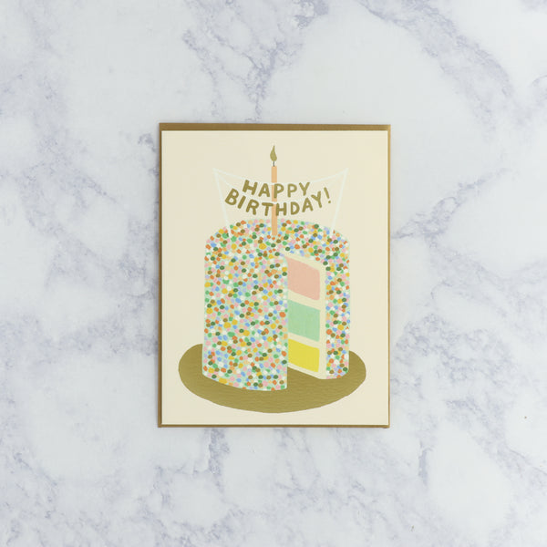 Illustrated Layer Cake Birthday Card