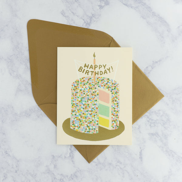 Illustrated Layer Cake Birthday Card