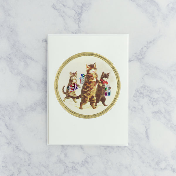 Victorian Kittens Birthday Card