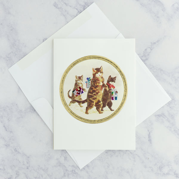 Victorian Kittens Birthday Card
