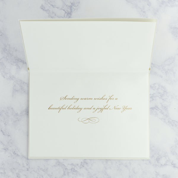Glittered Magical Outdoor Scene Holiday Card