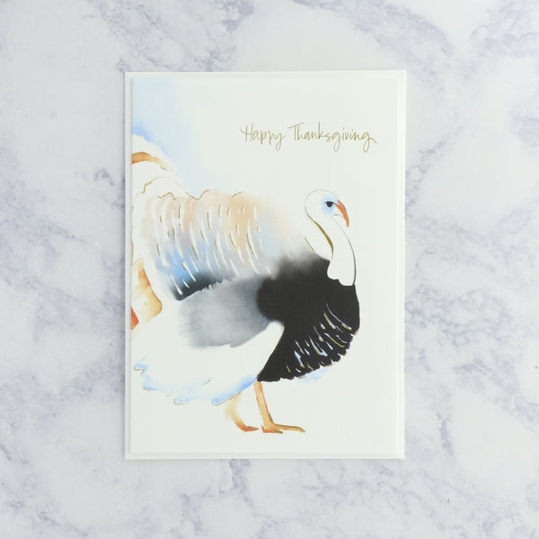 Painterly Turkey Thanksgiving Card