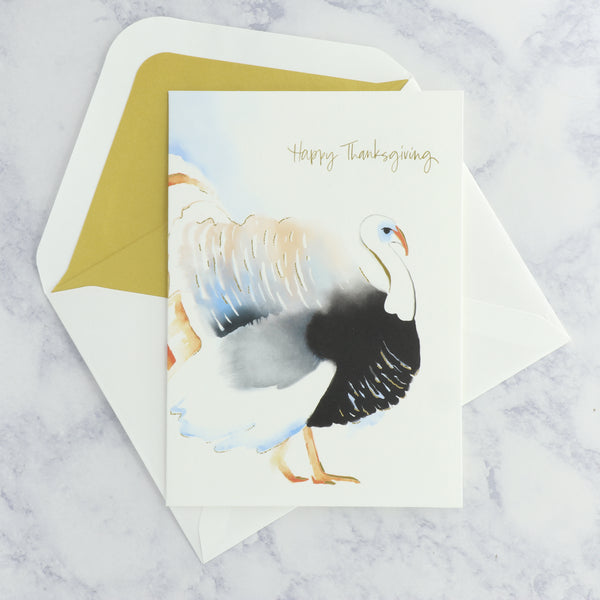 Painterly Turkey Thanksgiving Card