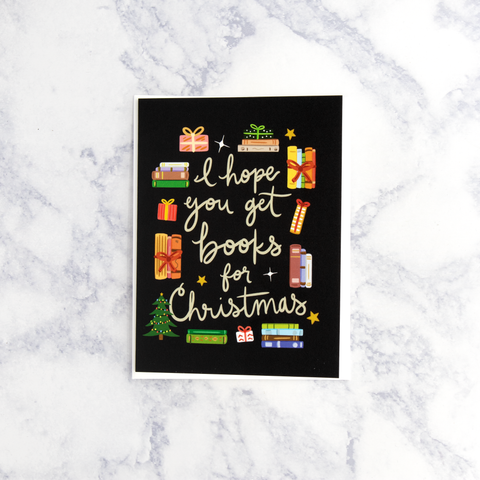 Illustrated Books Christmas Card