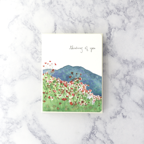 Illustrated Cosmos Thinking Of You Card
