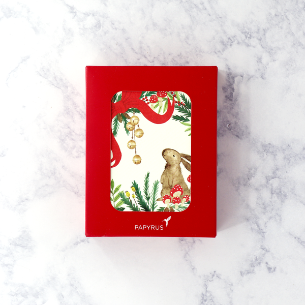 Illustrated Critter Wreath Holiday Boxed Cards (Set of 20)