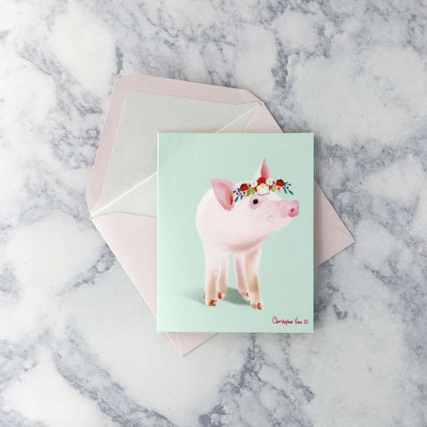 Illustrated Floral Animals Boxed Notes (Set of 20)