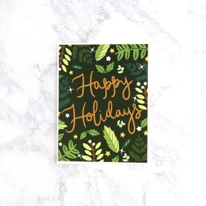 Illustrated Foliage Holiday Card