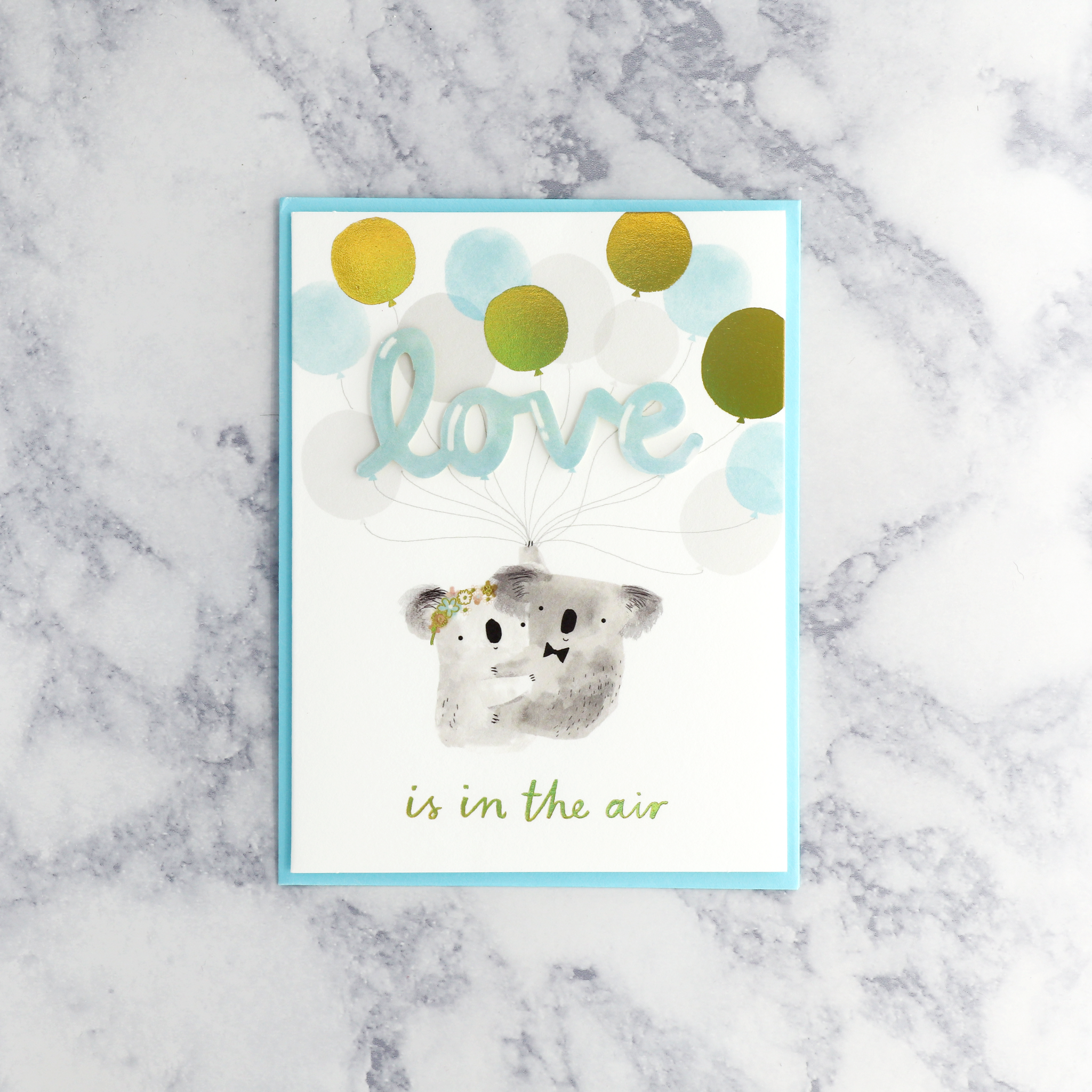 Illustrated Koalas Wedding Shower Card