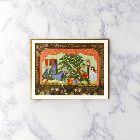Illustrated Nutcracker Stage Christmas Card