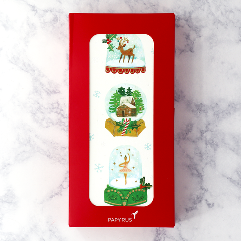 Illustrated Winter Snowglobes Christmas Boxed Cards (Set of 16)