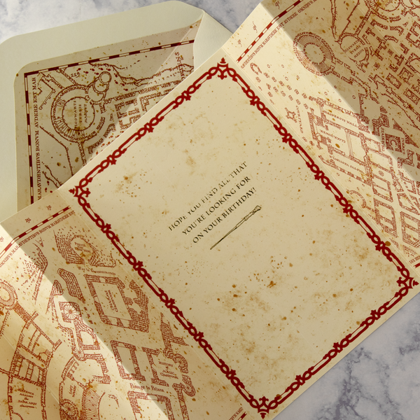 Interactive Marauders Map Harry Potter Birthday Card