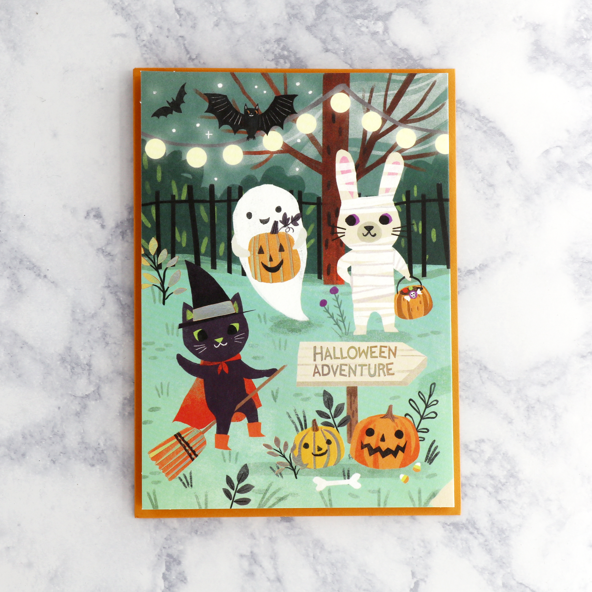 Interactive Spooky Party Halloween Card