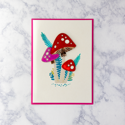 Iridescent Mushroom Blank Card