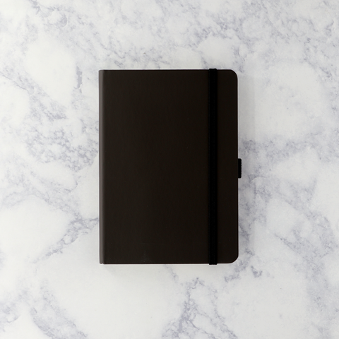 Italian A6 Charcoal Softcover Notebook