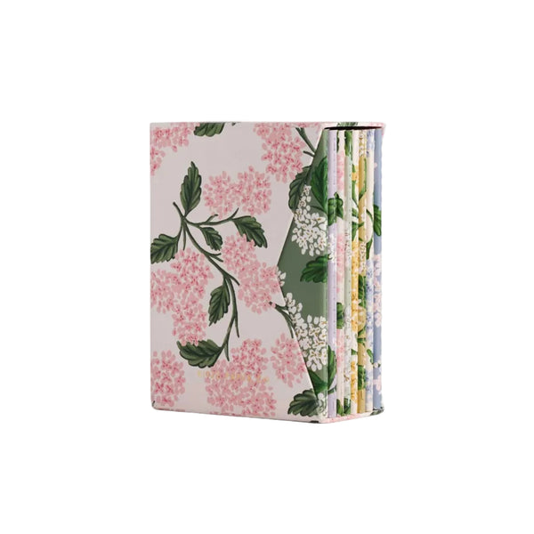 Pink Hydrangea Ruled Pocket Notebook (Set of 8)