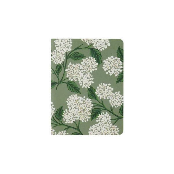 Pink Hydrangea Ruled Pocket Notebook (Set of 8)