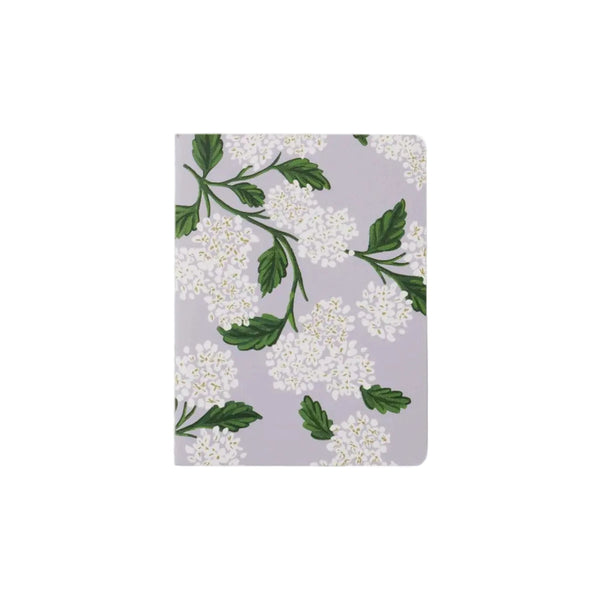 Pink Hydrangea Ruled Pocket Notebook (Set of 8)