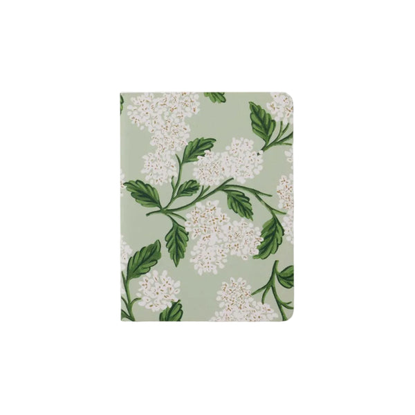 Pink Hydrangea Ruled Pocket Notebook (Set of 8)
