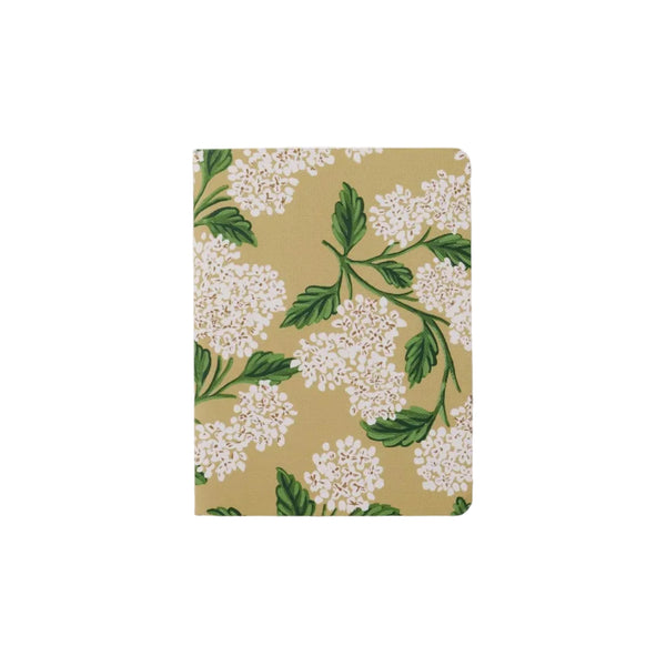 Pink Hydrangea Ruled Pocket Notebook (Set of 8)