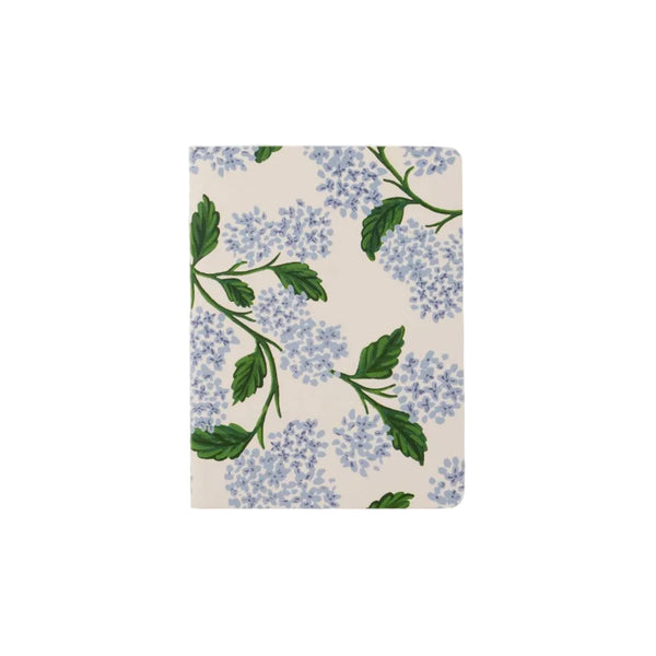 Pink Hydrangea Ruled Pocket Notebook (Set of 8)