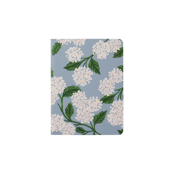 Pink Hydrangea Ruled Pocket Notebook (Set of 8)