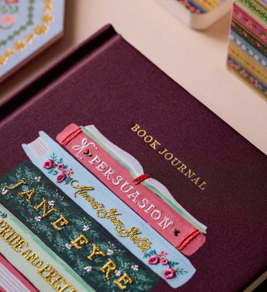 Illustrated Book Ruled Embroidered Journal