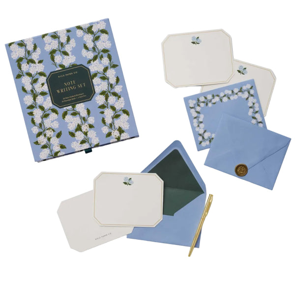 Blue Hydrangea Letter Writing Set (Set of 40)