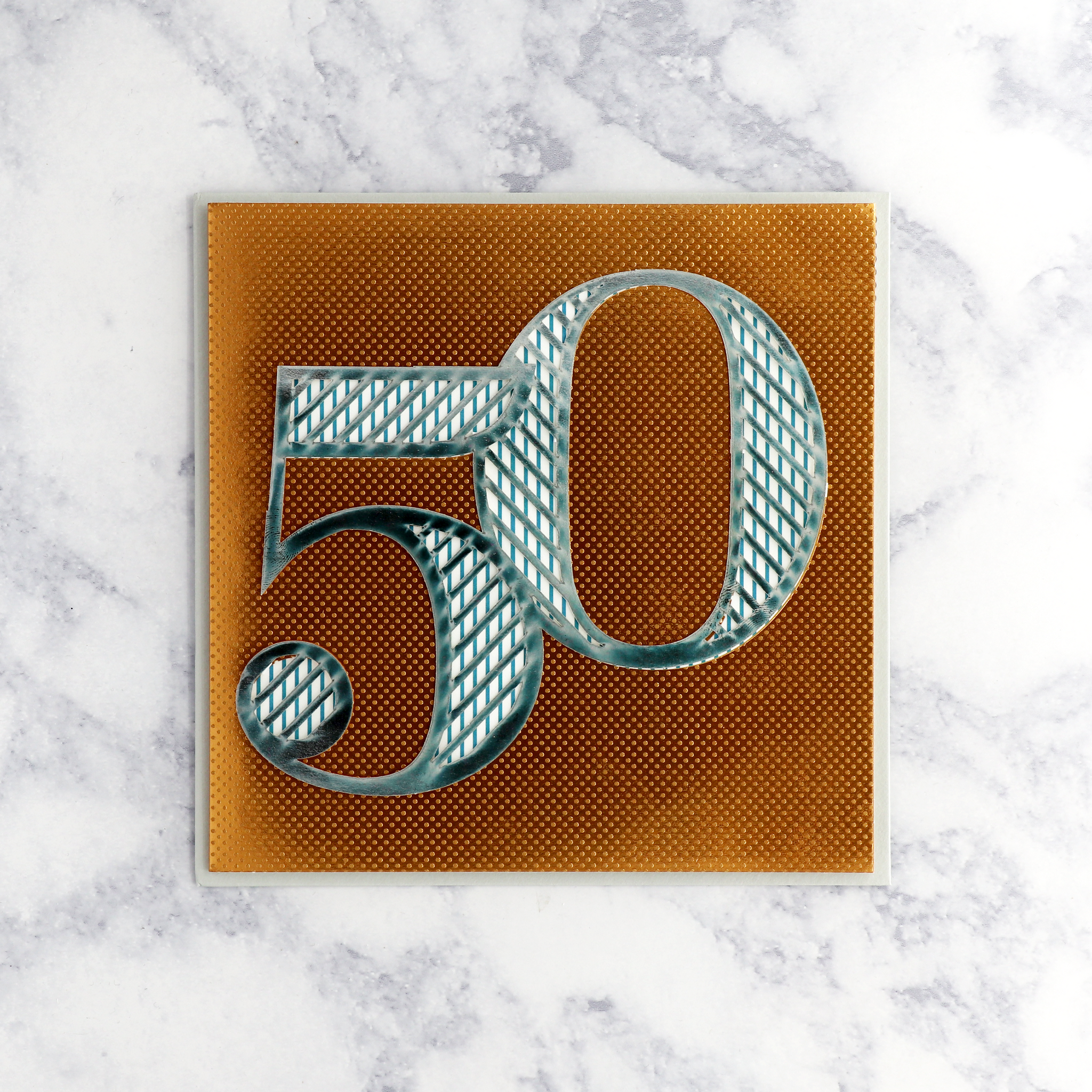 Laser-Cut 50th Birthday Card