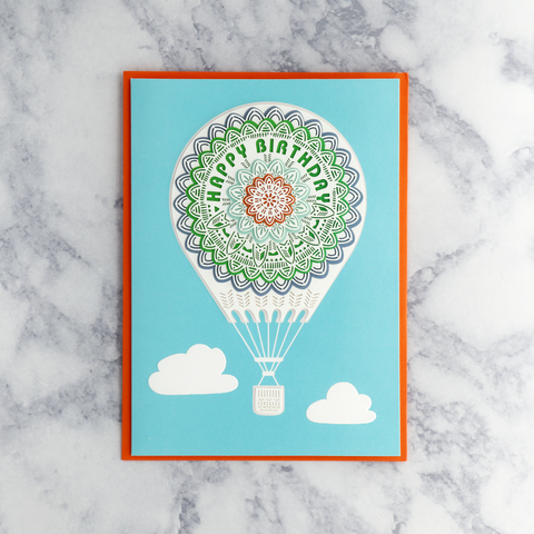 Laser-Cut Hot Air Balloon Birthday Card