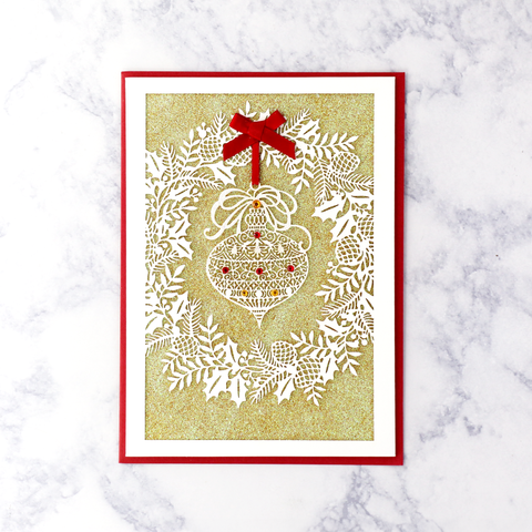 Laser-Cut Ornament Christmas Card