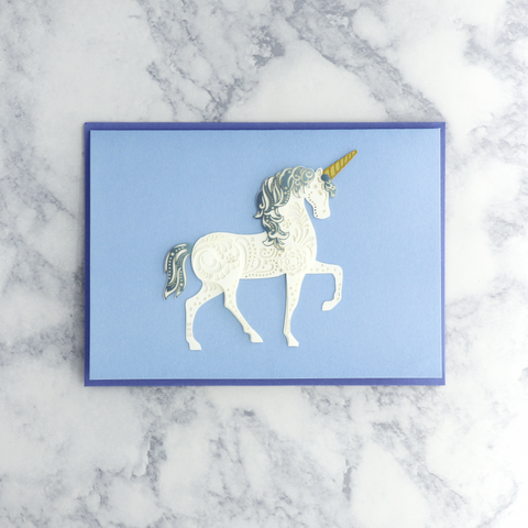 Laser-Cut Unicorn Birthday Card