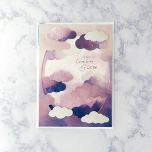 Lavender Clouds Sympathy Card