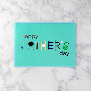 Lettering Icons Father's Day Card