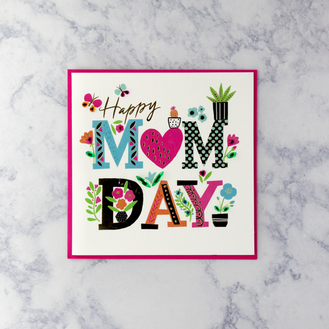 Lettering Mom Day Mother's Day Card