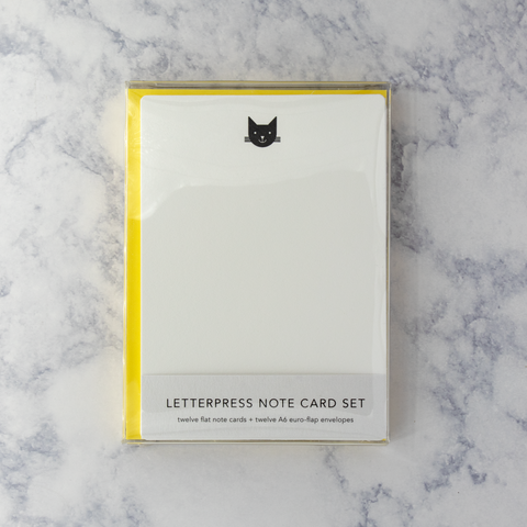 Letterpress Black Cat Boxed Notes (Set of 12)