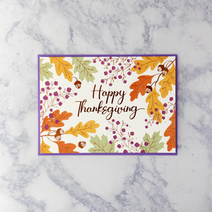 Letterpress Fall Border Thanksgiving Card