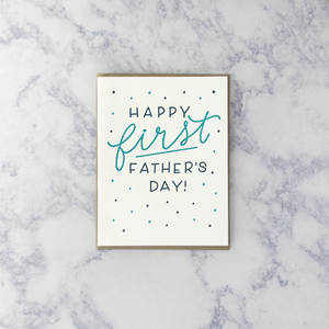 Letterpress First Father's Day Card