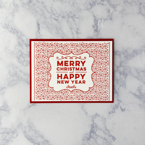 Letterpress Lettering Christmas & New Year's Card